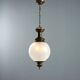 Vintage glass and brass pendant, Italy, 1950s
