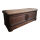 Antique French oak storage bench / blanket box, 1800–1850