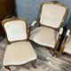 Set of Louis XV style seats in molded and carved wood circa 1900