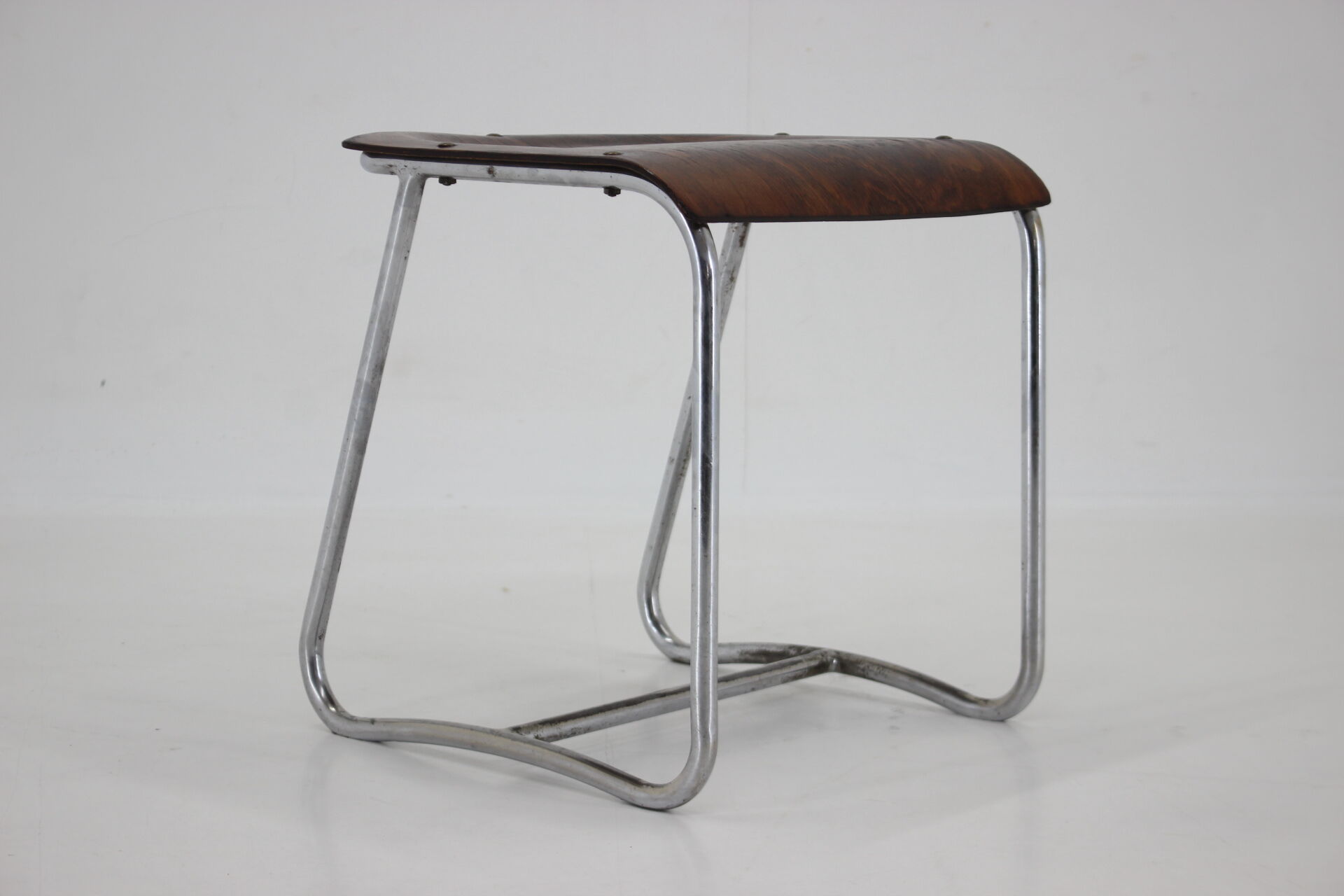 1930s chrome bauhaus stool ,czechoslovakia