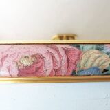 Vintage wooden flower mirror 1980