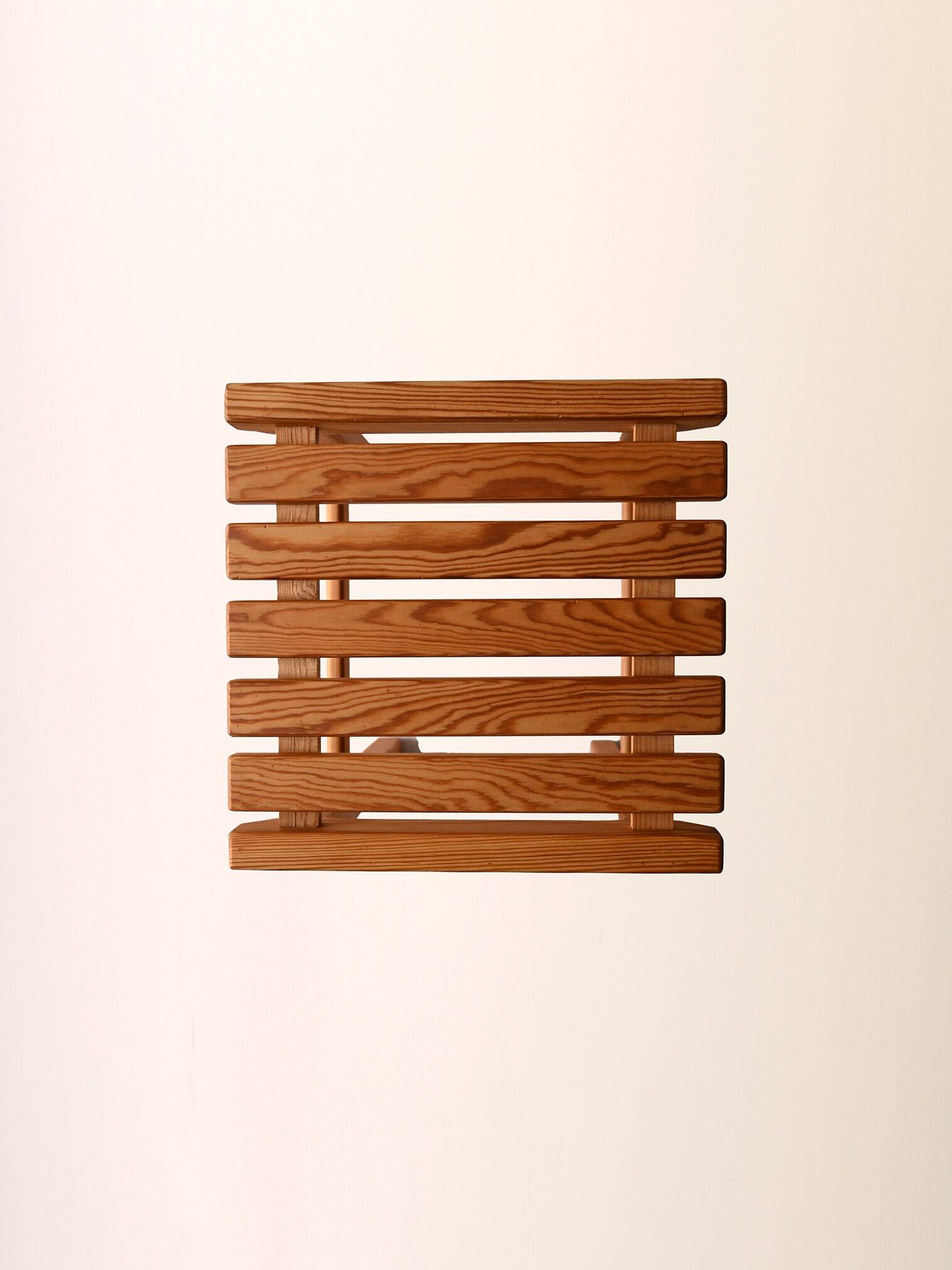 1960s Scandinavian pine slatted stool