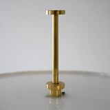 Vintage Scandinavian Brass and Fabric Floor Lamp