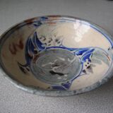 Old small bowl in enamelled terracotta, old earthenware