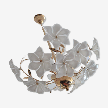 Italian lamp design glass flowers of the 70s