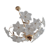 Italian lamp design glass flowers of the 70s