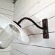 Industrial iron swan neck wall light