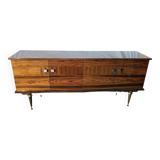 Zebra wood sideboard, vintage Italian style from the 50s