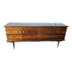 Zebra wood sideboard, vintage Italian style from the 50s