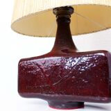 Beautiful ceramic table lamp and 60s straw