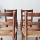 Set of 4 antique mountain chairs in the style of Charlotte Perriand