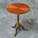 Antique wooden and brass side table, 19th century.