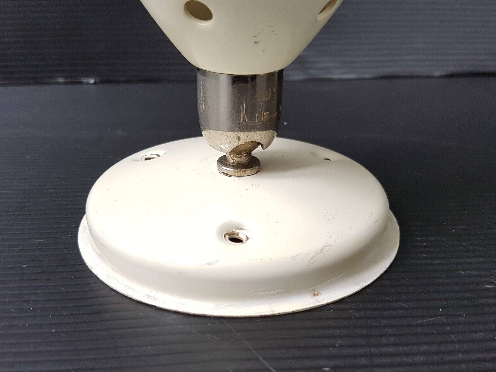 50s beige metal spot lamp on vintage rockabilly swivel.