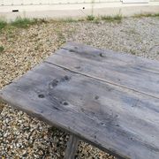 Table ferme  vintage en bois 2m, pieds en x