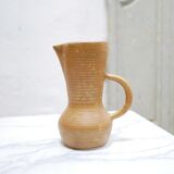 Vintage stoneware pitcher by the digoin factory, France