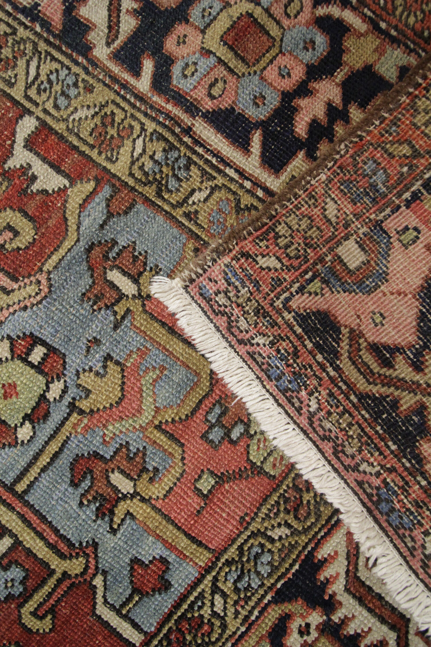 Handmade Persian Heriz Carpet, Large Tribal Wool Rug- 280x220cm