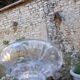 Pair of glass candlesticks