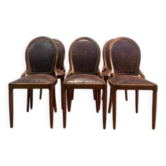 Suite de 6 chaises de style Art Déco