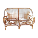 Banquette rotin
