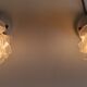 Art Deco style wall lights in porcelain and floral glass paste - 30s