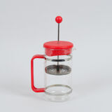 Red Bodum coffee maker