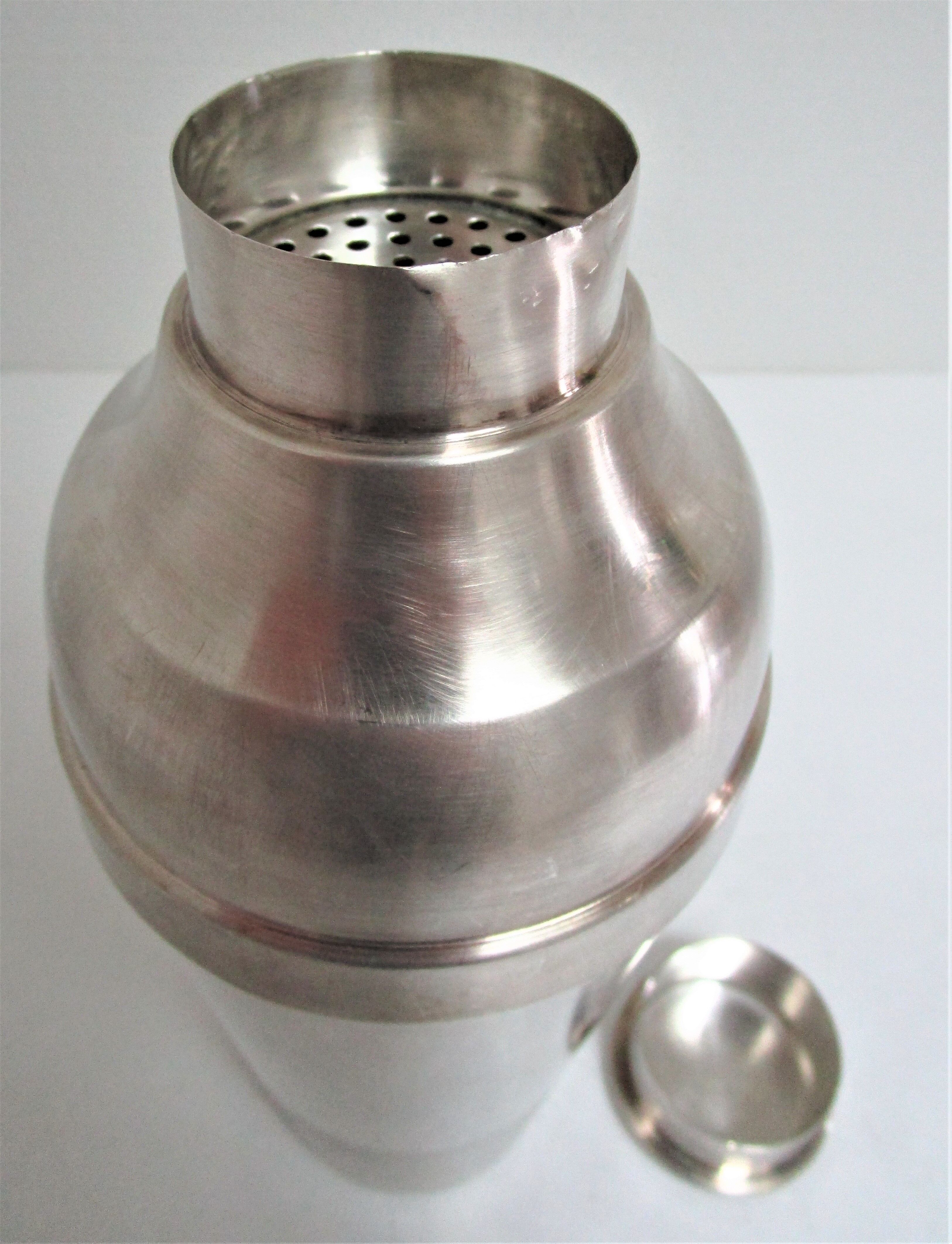Shaker Gallia Christofle Art Deco silver metal 30/40s