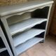 Bibus beech bookcase renovated in gray