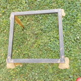 Side table wrought iron marble