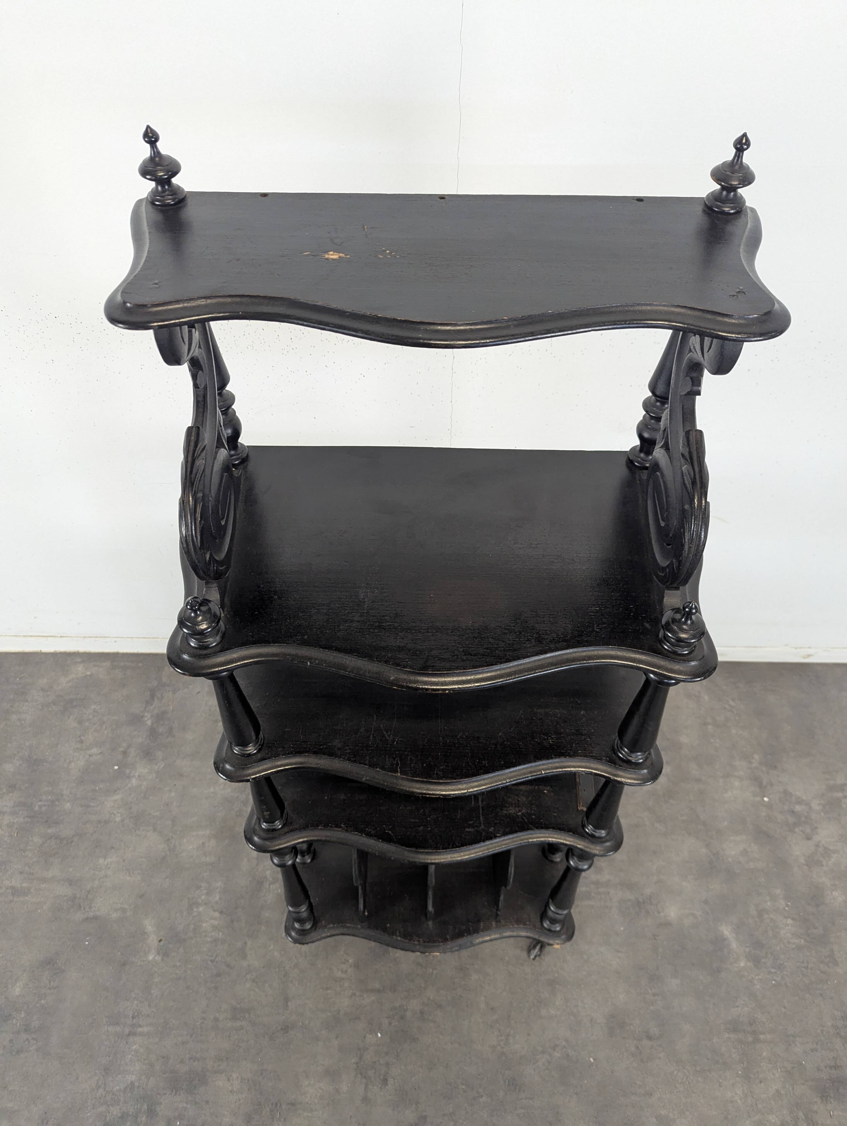 Napoleon III music partition cabinet in blackened wood