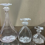 Trio of Art Deco soliflores in blown glass