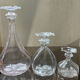 Trio of Art Deco soliflores in blown glass