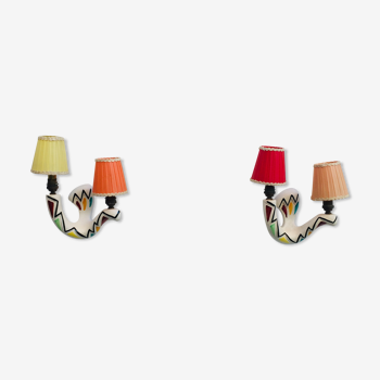 Pair of vintage 50s sconces