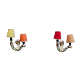 Paire d'appliques vintages années 50