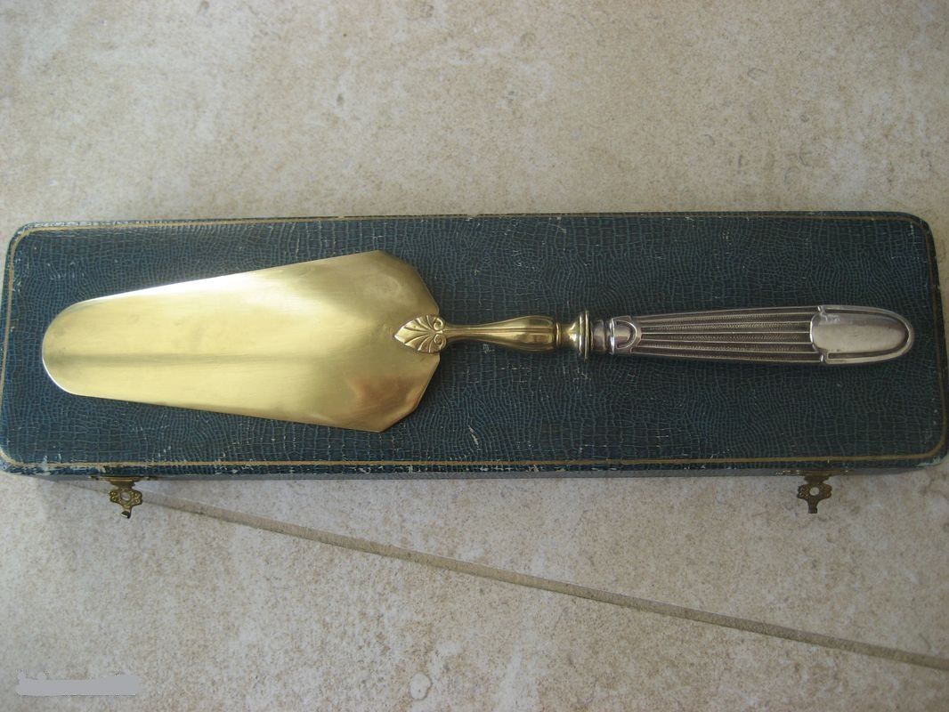 Silver and Vermeil pie shovel