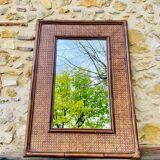 Vintage mirror, bamboo, cane and rattan, circa 1960's