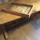 Two-drawer farmhouse table