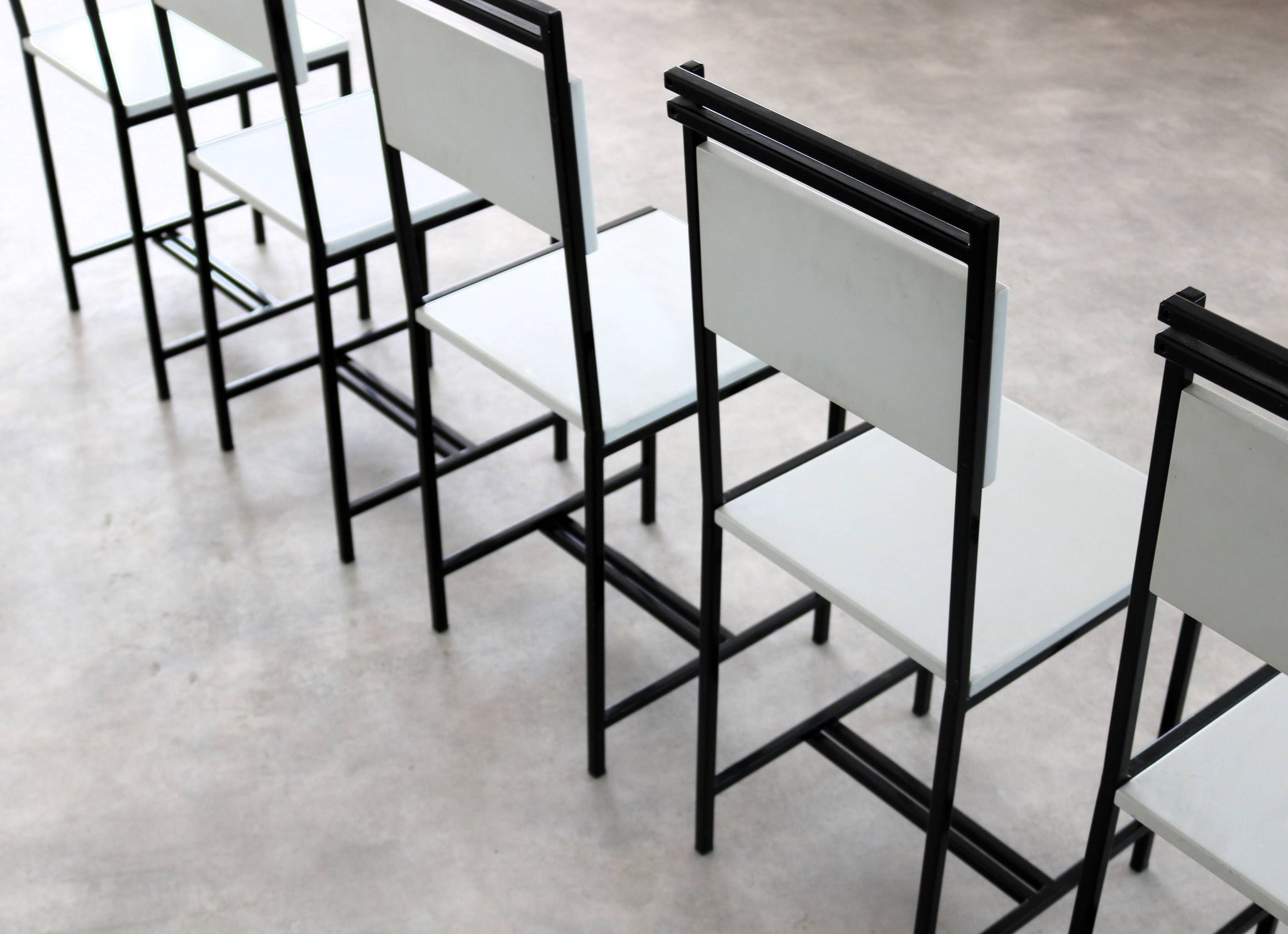 5 chaises de salle à manger, années 1960