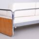 Bauhaus Tubular Sofa in Oak, Chrome-Plated Steel & High Quality Leather attributed to Hynek Gottwald, Czech, 1930s