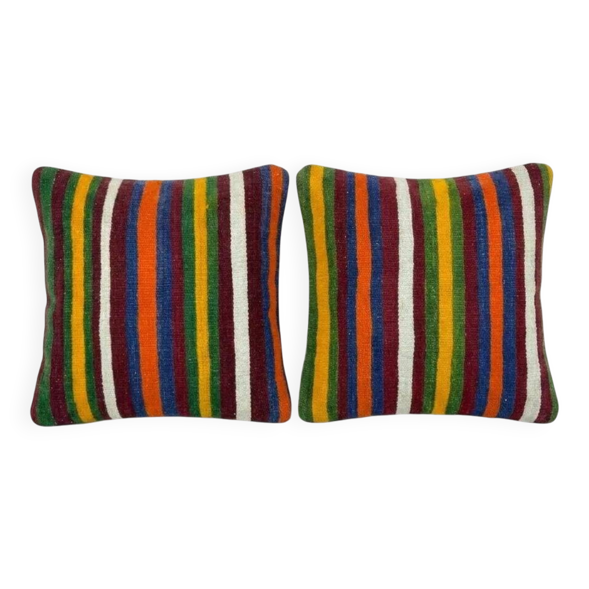 Set of 2 vintage kilim cushion covers 48x48 cm