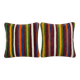 Set of 2 vintage kilim cushion covers 48x48 cm