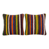 Set of 2 vintage kilim cushion covers 48x48 cm