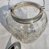 Cut crystal and silver biscuit bucket