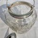 Cut crystal and silver biscuit bucket