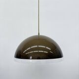 Mushroom hanging lamp brown , 1970s