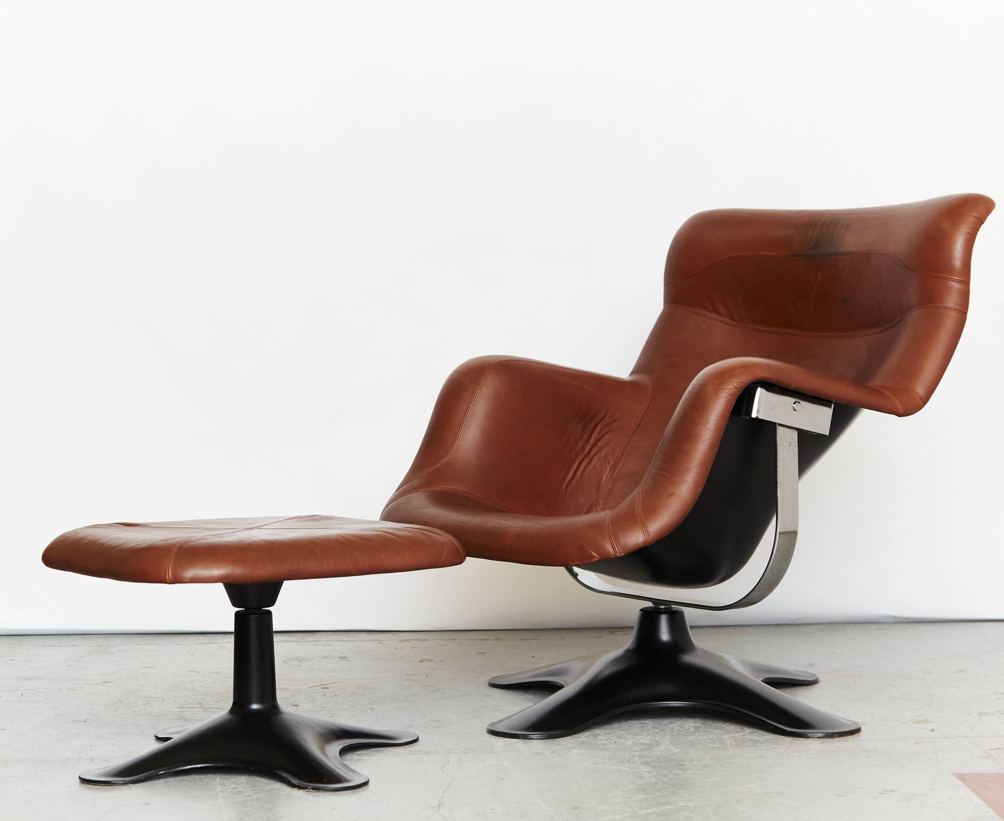 Yrjö Kukkapuro Karuselli Chair & Ottomane for Haimi, 1965