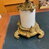 PAIR OF LOUIS XV STYLE BRONZE AND MARBLE CASSOLETTES WITH ANTIQUE DECORATION