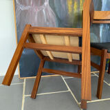 Set 4 Scandinavian teak chairs vintage 60s