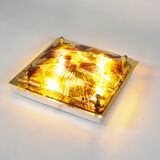 Brass and murano glass flush mount light by La Murrina Italy
