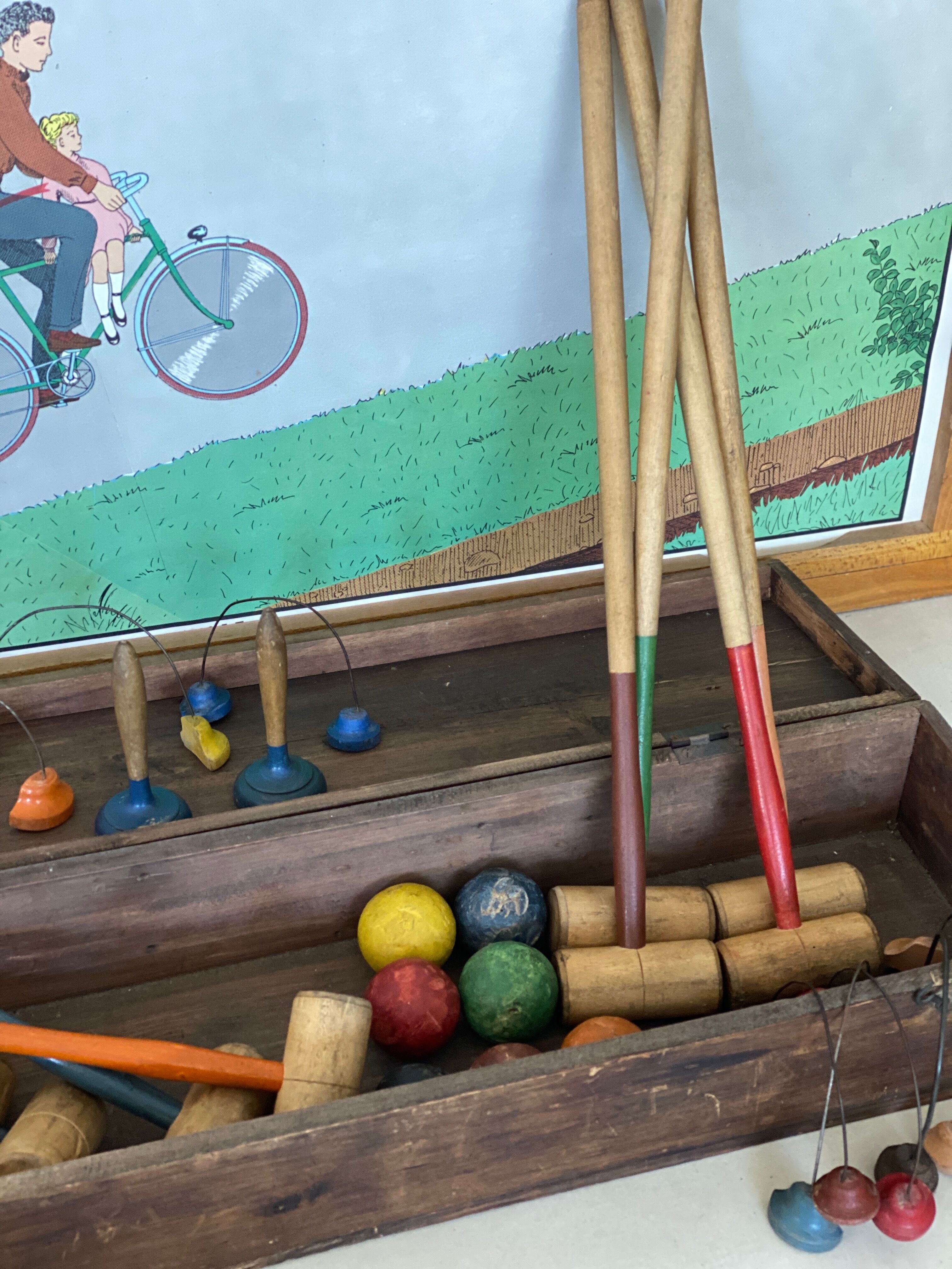 Old living room croquet game