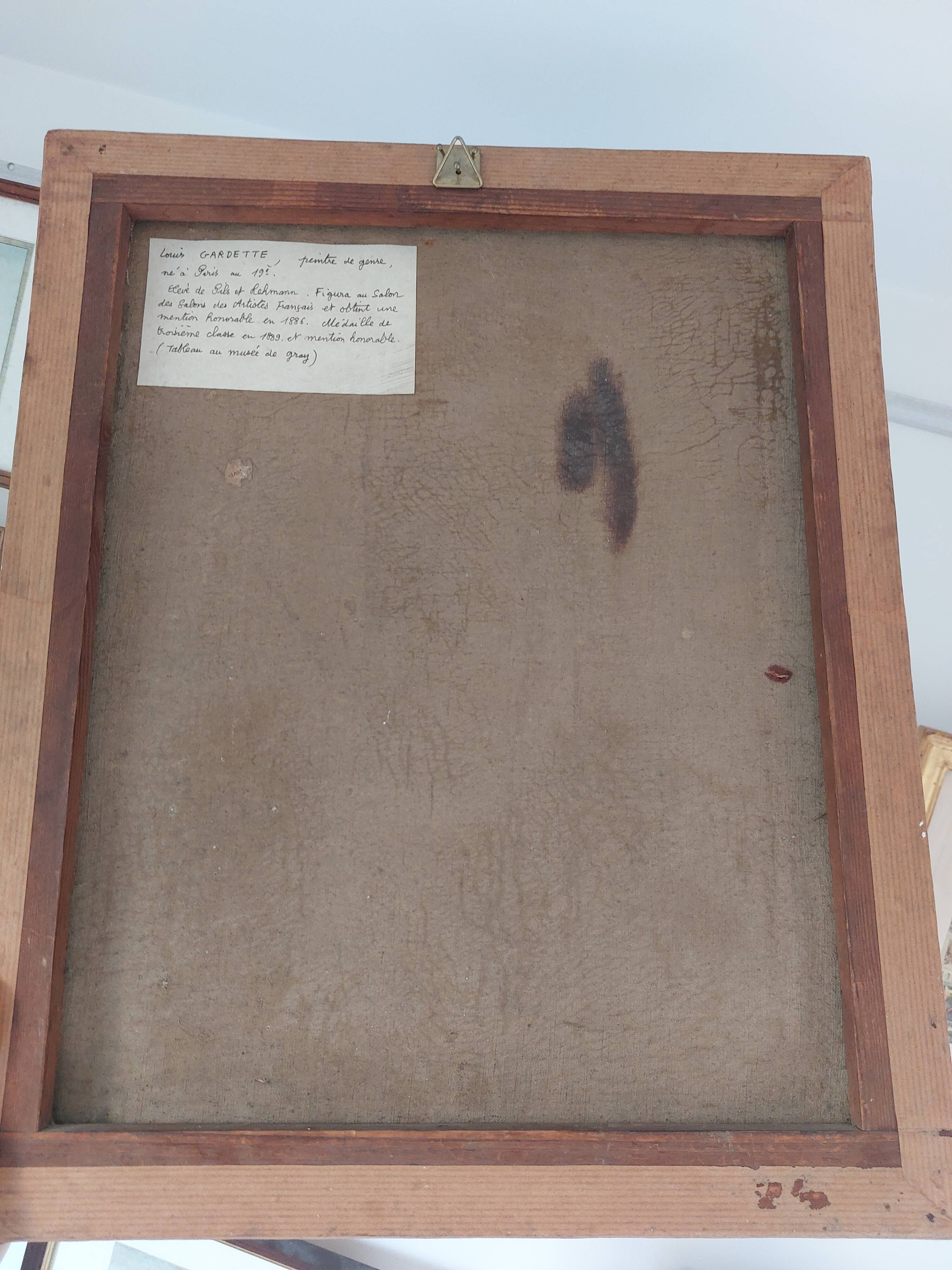 Portrait bearded man XlX the childcare sign